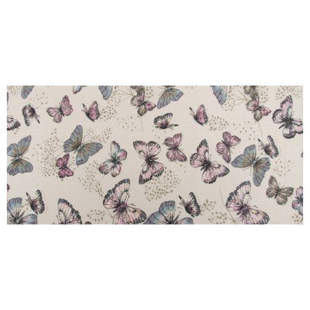 Tischläufer aus Leinen mit Schmetterlingen, 28 cm x 5 m