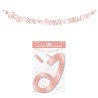Guirlande lettres métalisées rose gold 6m Joyeux Anniversaire