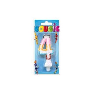 Bougie blister chiffre  4