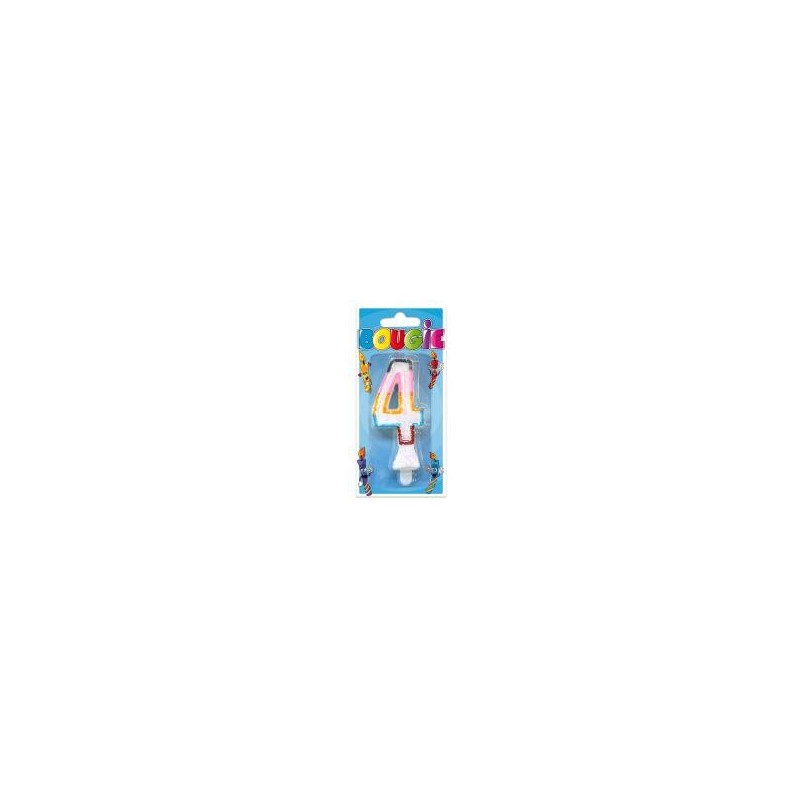 Bougie blister chiffre  4