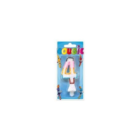Bougie blister chiffre  4