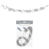 Ghirlanda con lettere metalliche argento 6m “Joyeux Anniversaire” Ghirlanda con lettere metalliche argento 6m “Joyeux Anniversaire”