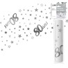 Runner da tavola "80 ans" argento 28 cm x 5 metri, organza Runner da tavola "80 ans" argento 28 cm x 5 metri, organza