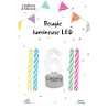 1 Bougie clignotante Led chiffre 6 + 4 bougies  1 Bougie clignotante Led chiffre 6 + 4 bougies