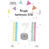 1 Bougie clignotante Led chiffre 7 + 4 bougies  1 Bougie clignotante Led chiffre 7 + 4 bougies