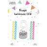 1 Bougie clignotante Led chiffre 9 + 4 bougies  1 Bougie clignotante Led chiffre 9 + 4 bougies