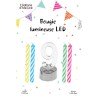 1 Bougie clignotante Led chiffre 9 + 4 bougies 