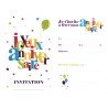 6 Cartes invitation "Joyeux Anniversaire" 11x17cm