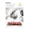 1 Ballon argenté déco gâteau chiffre 4