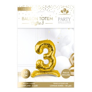 1 Ballon totem chiffre 3