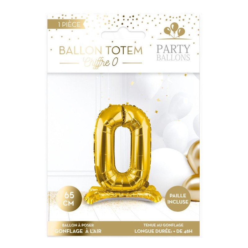 1 Ballon totem chiffre 0 1 Ballon totem chiffre 0