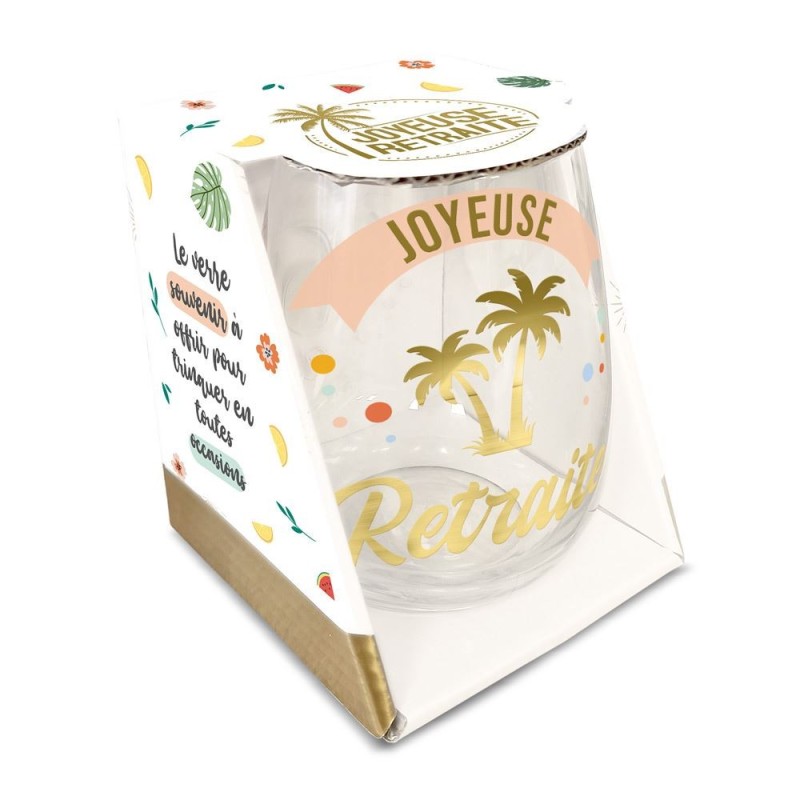 1 bicchiere regalo rotondo “Retraite”. 1 bicchiere regalo rotondo “Retraite”.