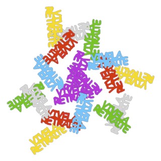 Buntes Papiertischkonfetti "Vive la retraite"