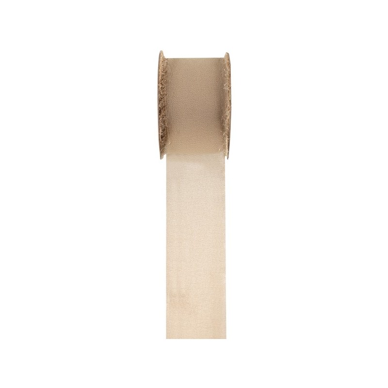 1 Rouleau de Ruban crêpe 5m x 4cm, naturel