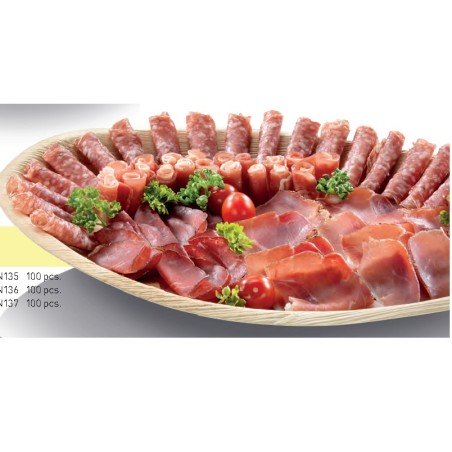 25 Piattini in foglie di palma 29,5 x 19,5 prof. 2,5 cm