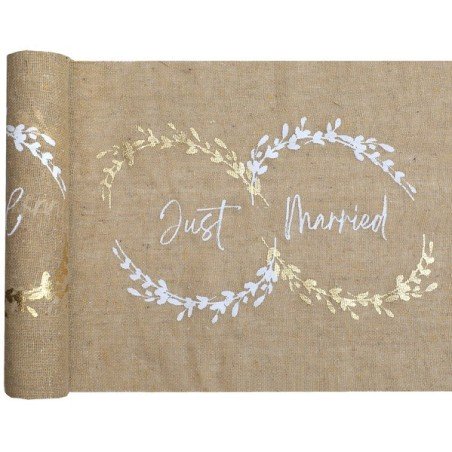 Chemin de table "Just Maried" 28cm x 3m 
