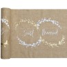 Chemin de table "Just Maried" 28cm x 3m  Chemin de table "Just Maried" 28cm x 3m