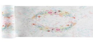 1 Runner da tavolo floreale per matrimonio 26 cm x 3 m