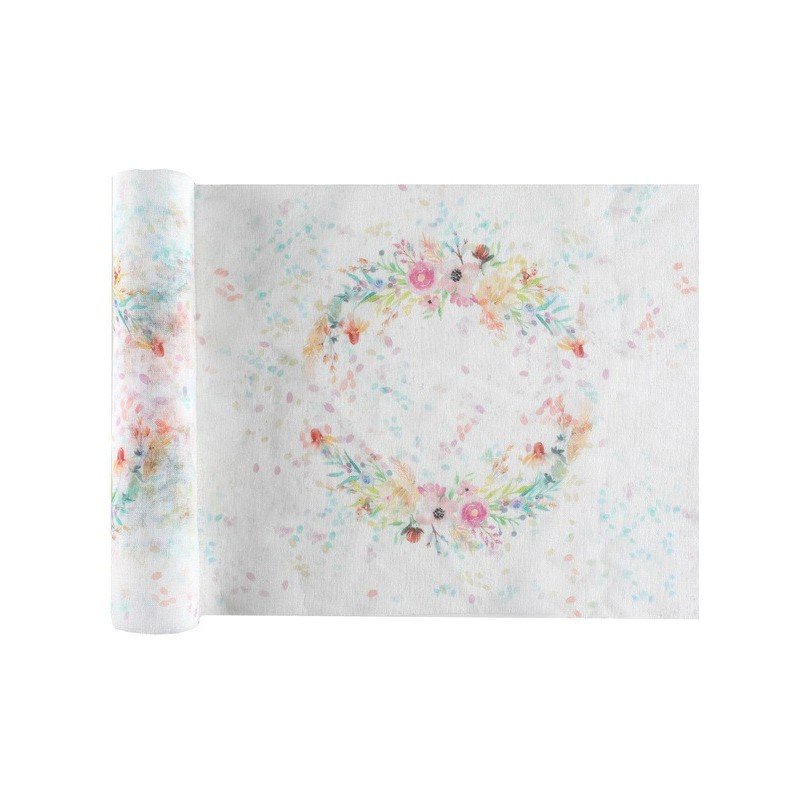 1 Runner da tavolo floreale per matrimonio 26 cm x 3 m