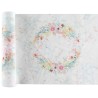 1 Chemin de table Mariage fleuri 26cm x 3m 1 Chemin de table Mariage fleuri 26cm x 3m