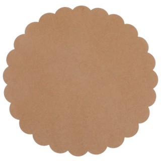 6 tovagliette smerlate, kraft, Ø 34 cm