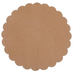 6 tovagliette smerlate, kraft, Ø 34 cm