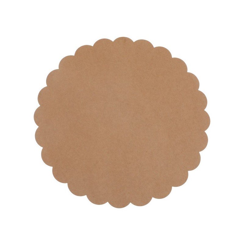 6 tovagliette smerlate, kraft, Ø 34 cm