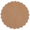 6 sets de table Festonnés, kraft, Ø 34cm