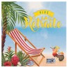20 Tovaglioli di carta "Vive la retraite" 12,5x12,5 cm, 20 Tovaglioli di carta "Vive la retraite" 12,5x12,5 cm,