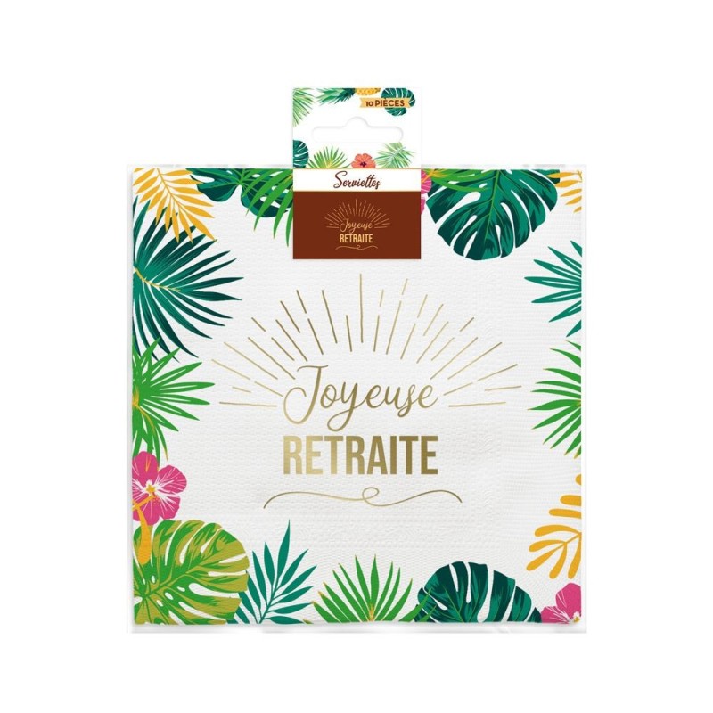 6 Serviettes en papier "Vive la retraite" 6 Serviettes en papier "Vive la retraite"