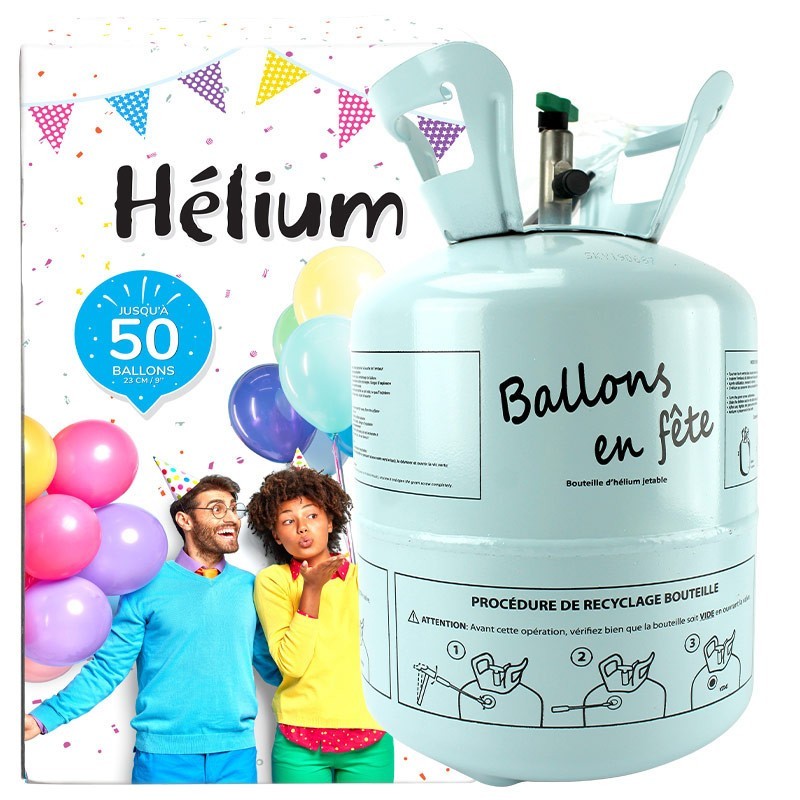 Bouteille hélium compressée 50 ballons (vendue sans ballon) Bouteille hélium compressée 50 ballons (vendue sans ballon)