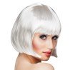 Kurze Weiß Cabaret-Perücke mit Pony