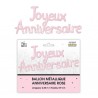 Palloncini ghirlanda metallizzati Joyeux Anniversaire, rosa Palloncini ghirlanda metallizzati Joyeux Anniversaire, rosa