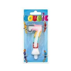 Bougie blister chiffre  7