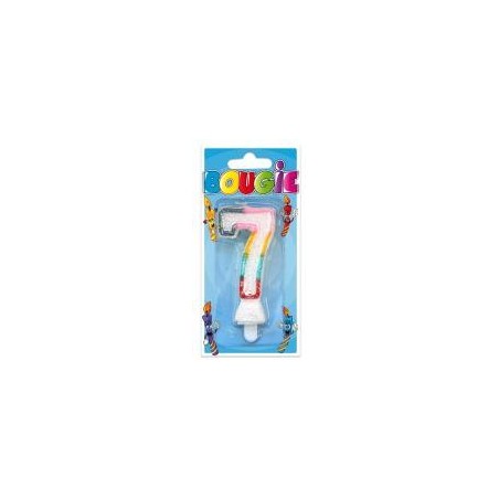 Bougie blister chiffre  7