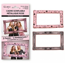 Cadre gonflable métallique rose