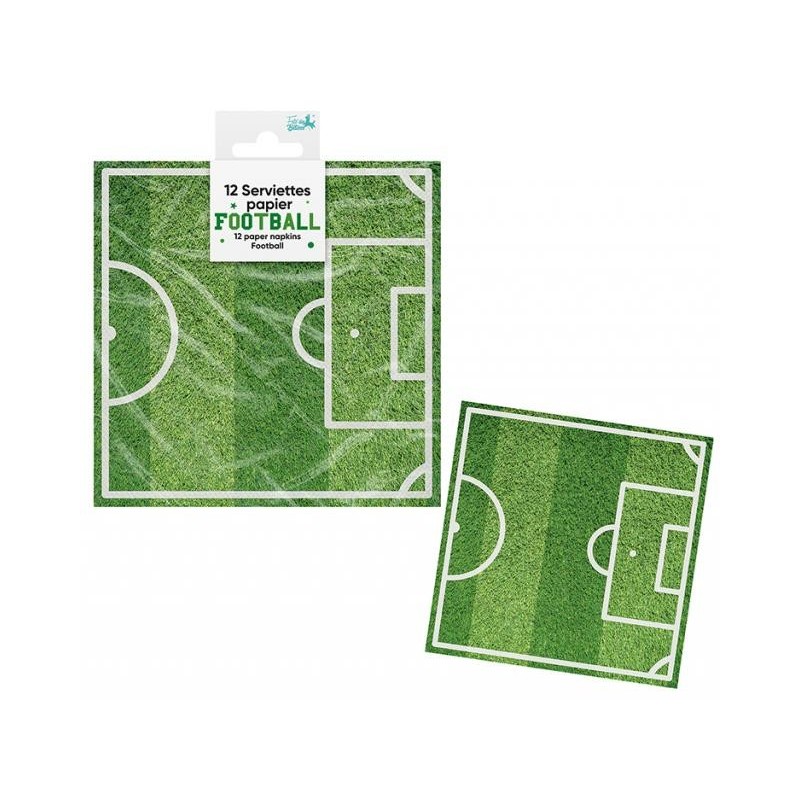 12 serviettes en papier football  12 serviettes en papier football