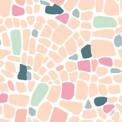 50 tovaglioli classici, Ocean pebbles 4 veli, 40x40 cm