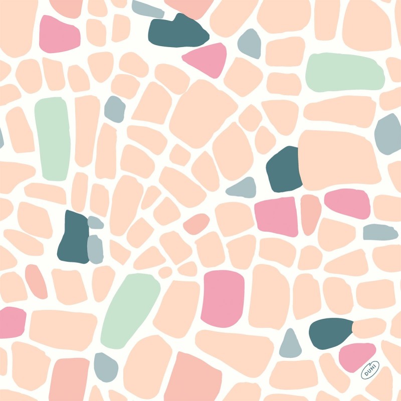 50 tovaglioli classici, Ocean pebbles 4 veli, 40x40 cm 50 tovaglioli classici, Ocean pebbles 4 veli, 40x40 cm
