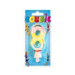 Bougie blister chiffre  8