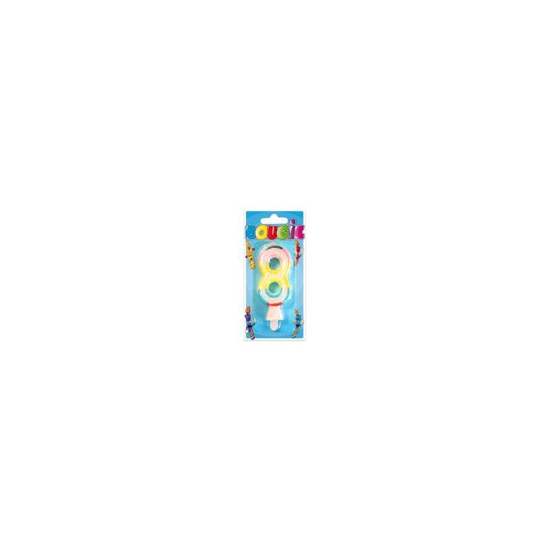 Bougie blister chiffre  8