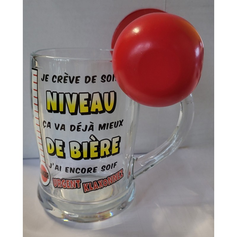 1 Chope Klaxon "Niveau de bière' " 1 Chope Klaxon "Niveau de bière' "