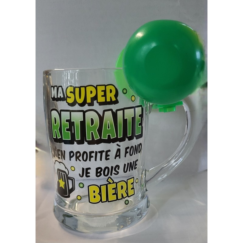 1 boccale di birra Klaxon “Super retraite'” 1 boccale di birra Klaxon “Super retraite'”