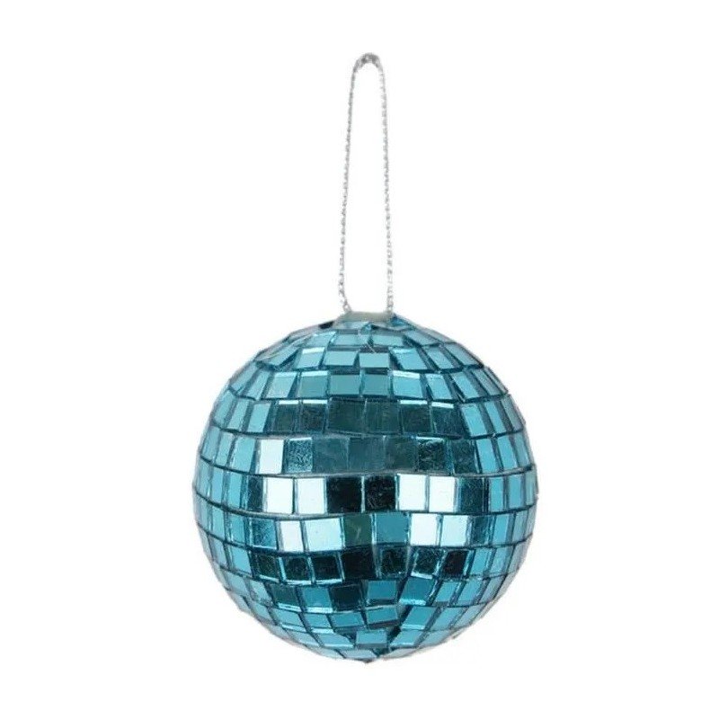 2 Boules à facette turquoise Ø 6cm