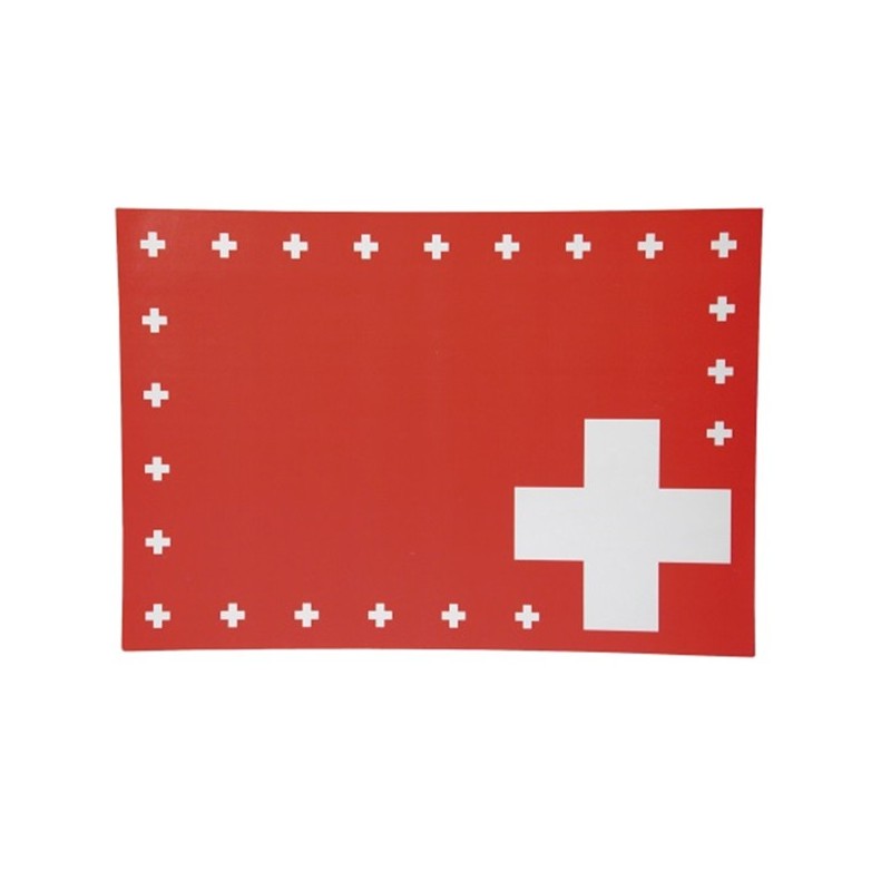 8 Tischsets aus Papier mit Schweizer Muster