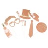 Kit Photobooth Jolis Brins Terracotta e Carta Oro 10pz Kit Photobooth Jolis Brins Terracotta e Carta Oro 10pz