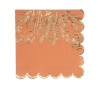 16 Tovaglioli Jolis Brins Terracotta e Carta Oro 33x33 cm - 3 Veli 16 Tovaglioli Jolis Brins Terracotta e Carta Oro 33x33 cm - 3 Veli