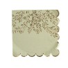 16 Tovaglioli Jolis Brins verde salvia e Carta Oro 33x33 cm - 3 Veli 16 Tovaglioli Jolis Brins verde salvia e Carta Oro 33x33 cm - 3 Veli