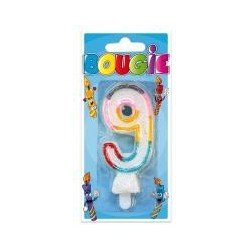 Blisterkerze 9 Jahre, 9 cm