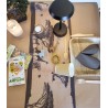 Chemin de Table Safari Mousseline Beige et Moka 28cmx3m Chemin de Table Safari Mousseline Beige et Moka 28cmx3m